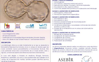 I Curso online de Embriolgía Clínica
